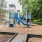 a playground with a slide
