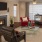 a living room with a fireplace