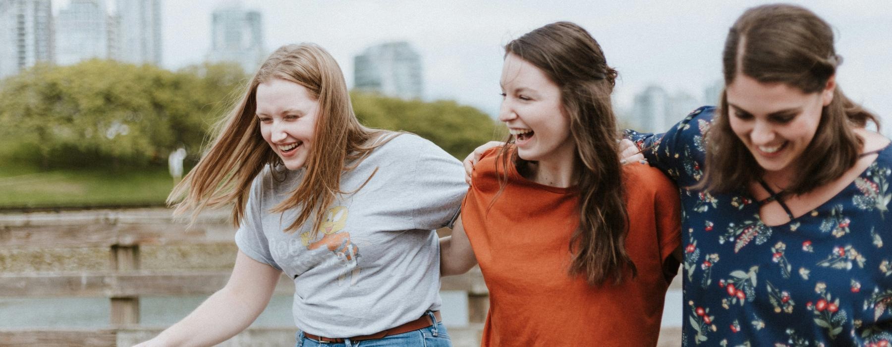 a group of women laughing